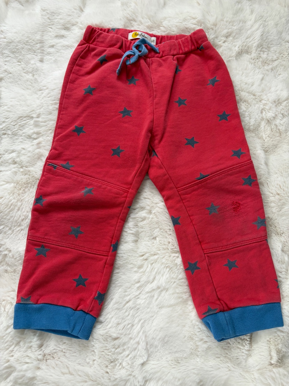 Baby Boden Red and Blue Star Print Sweatpants